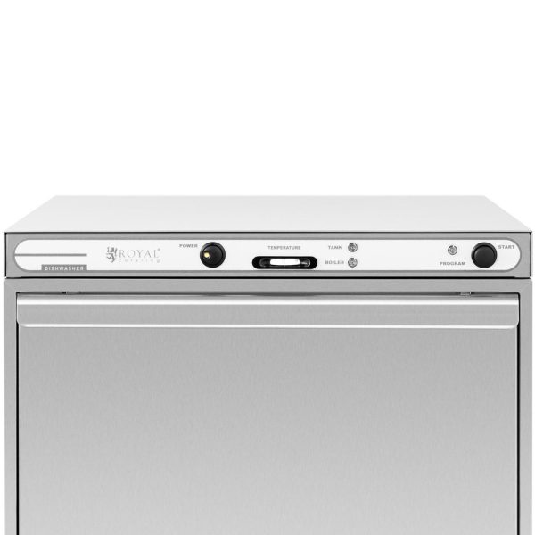 Trauku mazgājamā mašīna traukiem, kas nepietiekami izvada ēdināšanas grozu 50 x 50 cm līdz 30 cikliem/h 6600 W