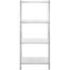 Nerūsējošā tērauda plaukts 4 plaukti 80x60cm augstums 180cm