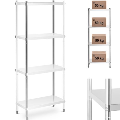 Gastronomijas metāla plaukts līdz 200 kg 70 x 40 x 180 cm