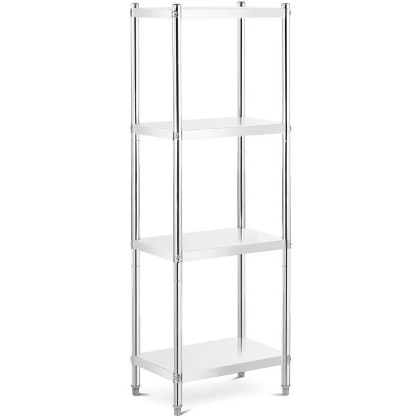 Gastronomijas metāla plaukts līdz 200 kg 60 x 40 x 180 cm