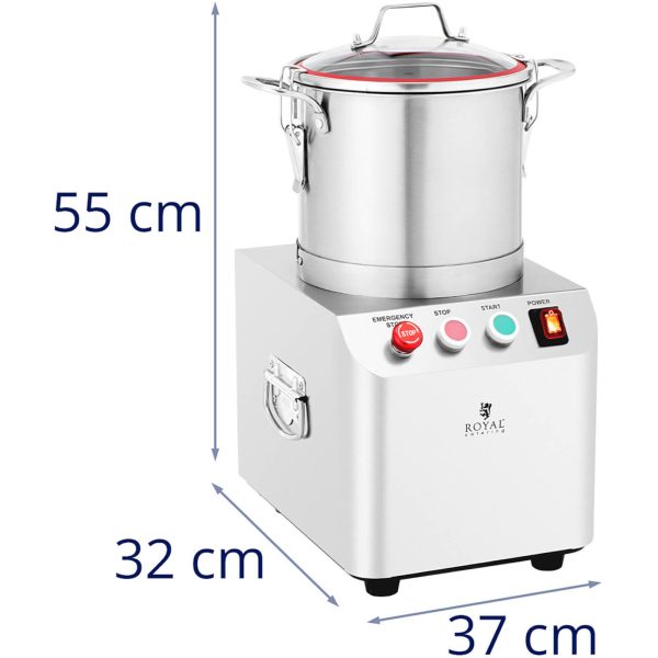 Gastronomijas vilku griezējs, lai sasmalcinātu dārzeņu gaļu 1400 apgr./min 6 L 550 W