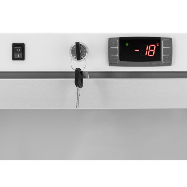 Mrozenic skapis glazēti saldētavas 7 plaukti 580 L 492 W - balts