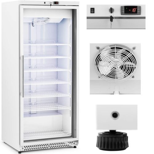 Mrozenic skapis glazēti saldētavas 7 plaukti 580 L 492 W - balts