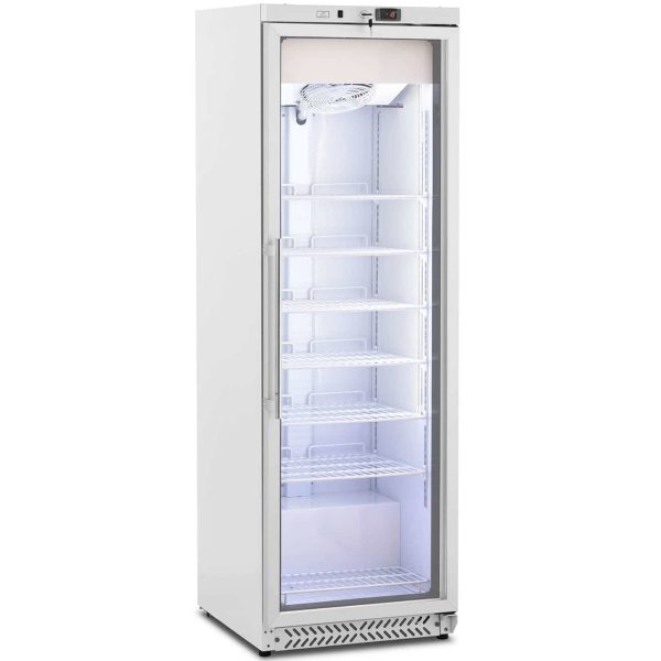 Mrozenic skapis glazēti saldētavas 7 plaukti 380 L 425 W - balts