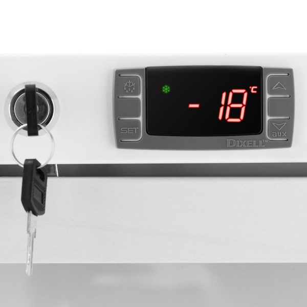 Mrozenic skapis glazēti saldētavas 7 plaukti 380 L 425 W - balts
