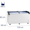 Saldēta -Glazed Box saldēta saldētava 445 L 248 W