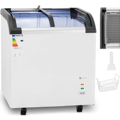 Saldētas -glazētas kastes saldētava 180 l 180 W