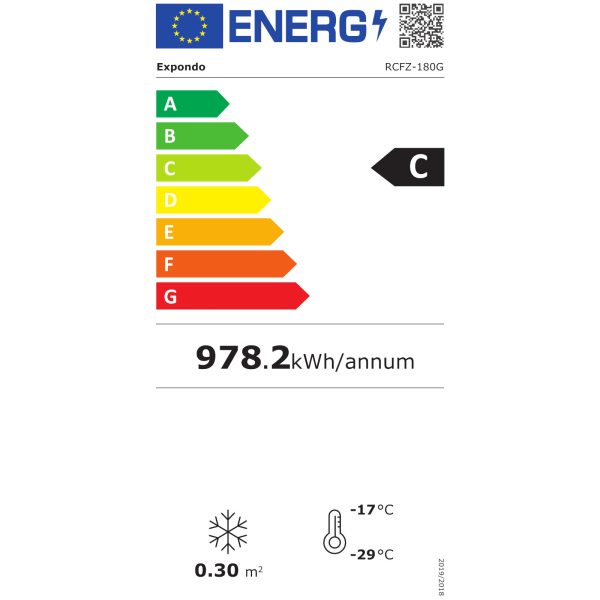 Saldētas -glazētas kastes saldētava 180 l 180 W