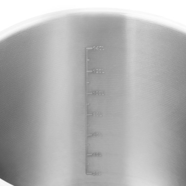 Tērauda katls ar mērīšanas kausu elektriskai gāzes indukcijas krāsnei 170 L