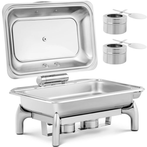 Galda trauku sildītājs pastai ar vāku ar logu GN 1/1 8