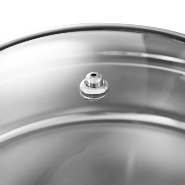 Apaļa pārtikas sildītājs pastai ar vāku ar logu 39 cm 5,5 l