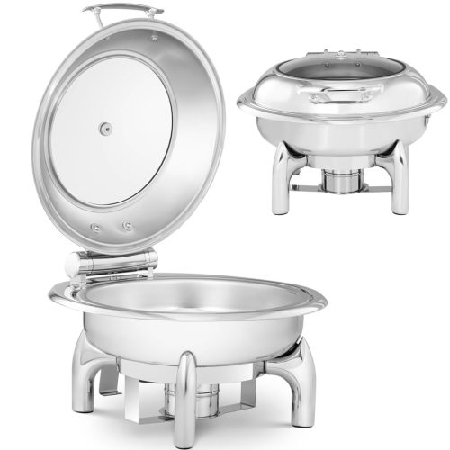Apaļa pārtikas sildītājs pastai ar vāku ar logu 39 cm 5