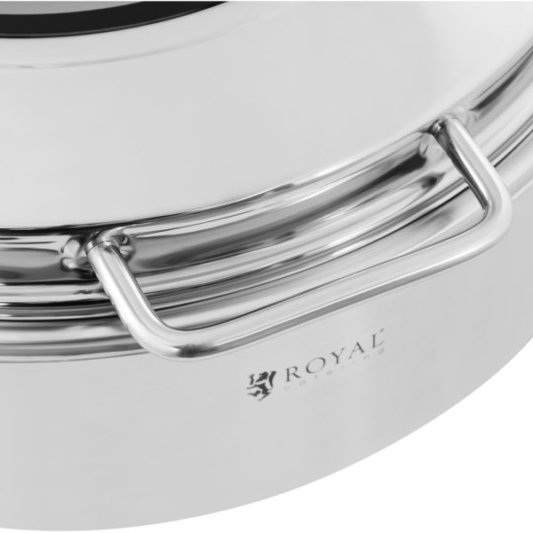 Pārtikas sildītājs apaļai pastai ar vāku ar logu 39 cm 5,8 l
