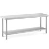 Centrālais gastronomiskais darba galds ar plauktu tēraudu 200 x 60 cm