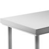 Centrālais gastronomiskais darba galds ar plauktu tēraudu 200 x 60 cm