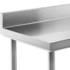 Gastronomijas darba galds ar malu un plauktu tēraudu 150 x 60 cm