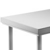 Centrālais tērauda darba virsmas galds ar plauktu 100 x 70 cm