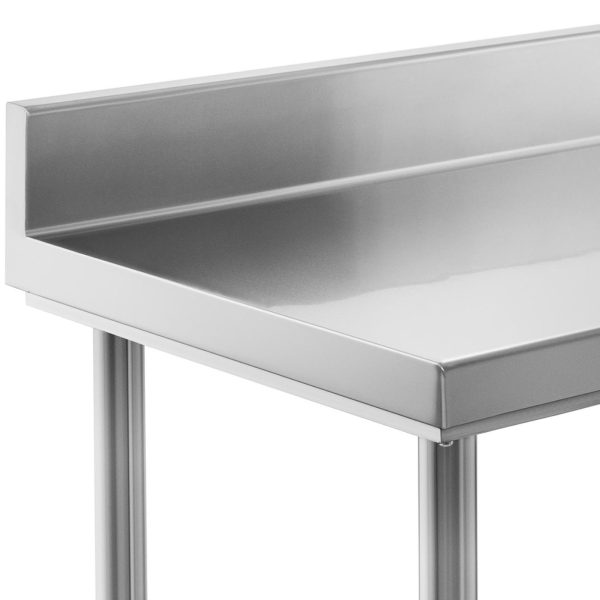 Tērauda sienas galda augšējais galds ar 100 x 60 cm plaukta malu