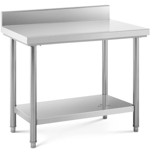 Tērauda sienas galda augšējais galds ar 100 x 60 cm plaukta malu