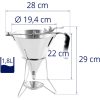 Piltuves dozatora pistole mērcēm tērauda + plaukts 3 sprauslas 1,8 l