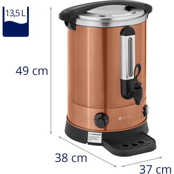 Warnik ūdens sildītājs ar dubultām sienām un kanalizators 13,5 L 2500 W apelsīns