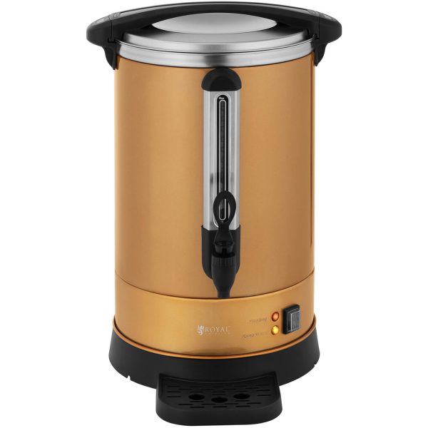 Kafijas alus darītāja tēja ar krāna un pilienu paplāti 14 l 1500 W zelts