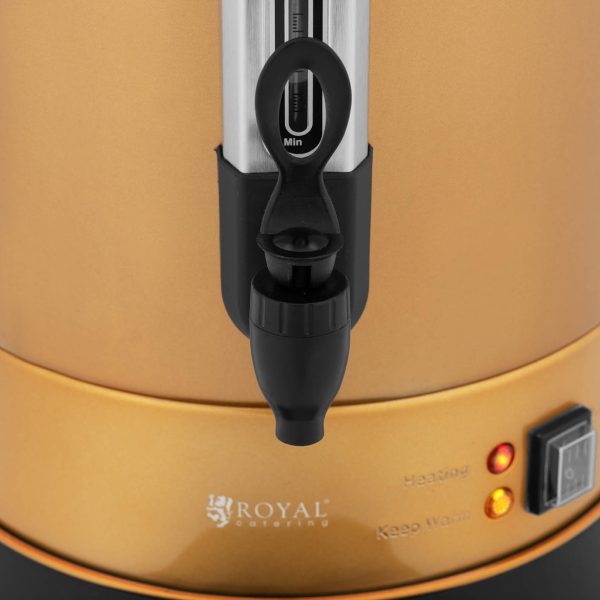 Kafijas alus darītāja tēja ar krāna un pilienu paplāti 14 l 1500 W zelts