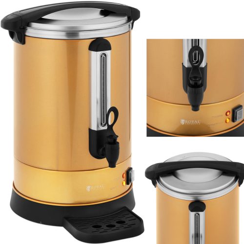 Kafijas alus darītāja tēja ar krāna un pilienu paplāti 14 l 1500 W zelts