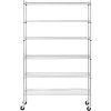 Atvēršanas stiepļu noliktavas plaukts uz riteņiem 6 plaukti līdz 90 kg 120x45x189 cm