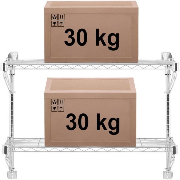 10012538-6 Divkāršās sienas stieples plaukts līdz 60 kg 90 x 35 x 60 cm