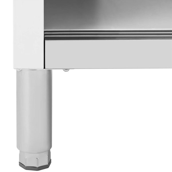 Gastronomijas galds ar skapi ar bīdāmām durvīm tērauda 120 x 50 cm līdz 390 kg