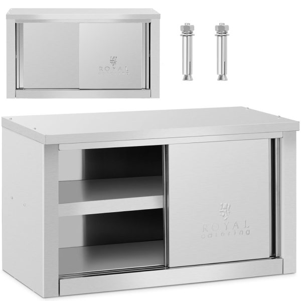 Gastronomijas sienas skapis ar bīdāmām durvīm tērauds 140 kg 90 x 40 x 50 cm