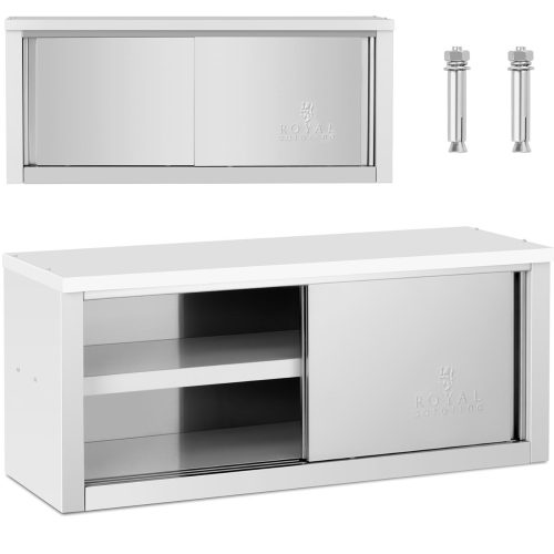 Gastronomijas sienas skapis ar bīdāmām durvīm tērauda 130 kg 120 x 40 x 50 cm