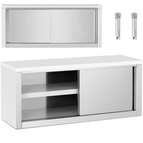 Gastronomijas sienas skapis ar bīdāmām durvīm tērauda 150 kg 120 x 40 x 50 cm