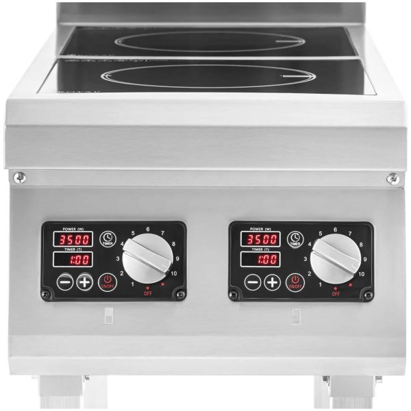 Indukcijas virtuve 2 bezmaksas deglis 400 V 2 x 3500 W