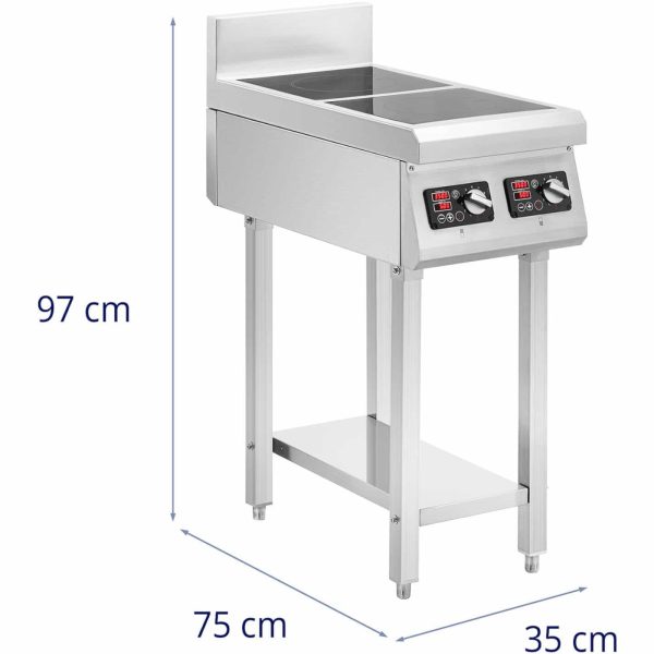 Indukcijas virtuve 2 bezmaksas deglis 400 V 2 x 3500 W