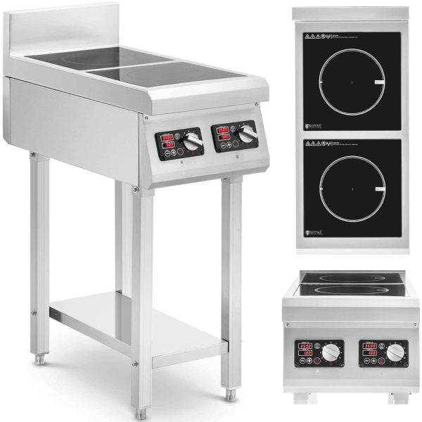 Indukcijas virtuve 2 bezmaksas deglis 400 V 2 x 3500 W
