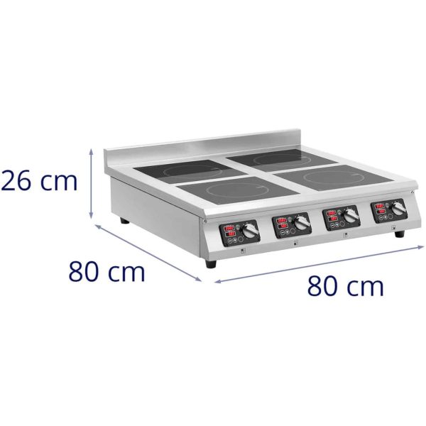 400 V 4 x 3500 W indukcijas indukcijas virtuve.