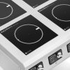 4 -Burnera indukcijas virtuve ar atvērtu bāzi 400 V 4 X 3500 W