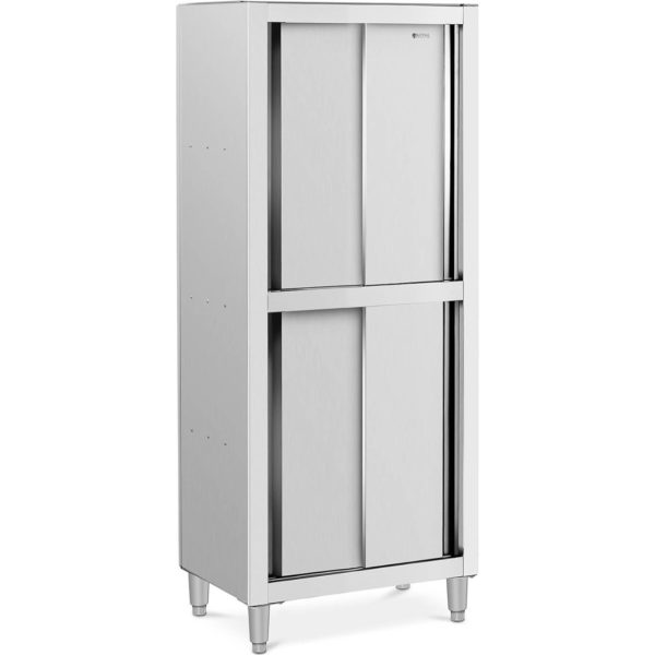 Nerūsējošā tērauda uzglabāšanas gastronomiskais skapis. Ierobežotas durvis 120 kg 80 x 50 x 180 cm