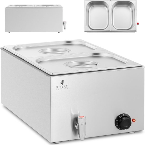 Bemar elektriskais sildītājs ar krānu 2 x gn 1/2 600 w