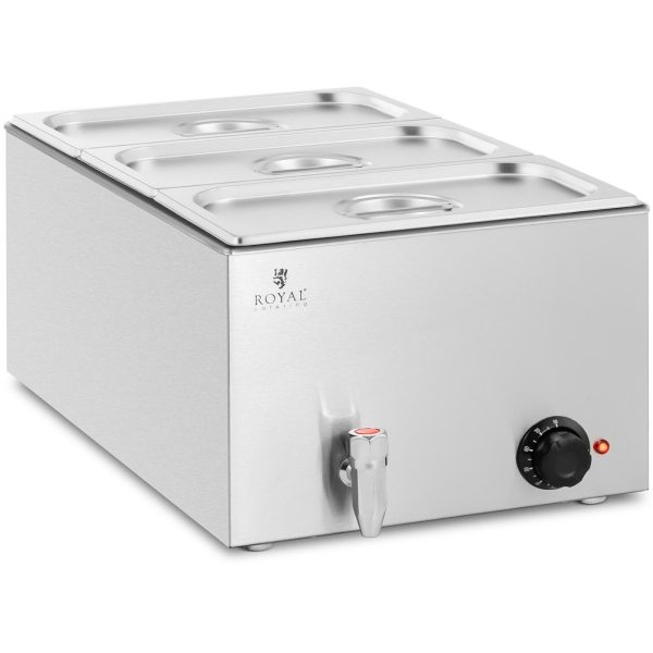 Bemar elektriskais sildītājs ar krānu 3 x GN 1/3 600 W