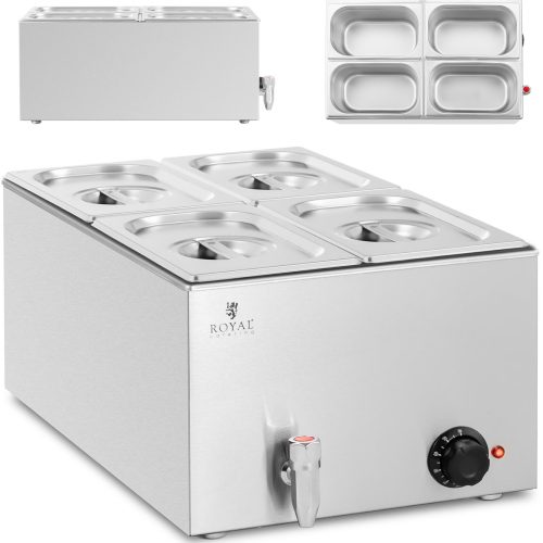 BEMAR elektriskais sildītājs ar krānu 4 x gn 1/4 600 W