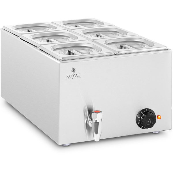 Bemar sildītāja sildītāja sildīšanas bufete 6 x gn 1/6 600 w