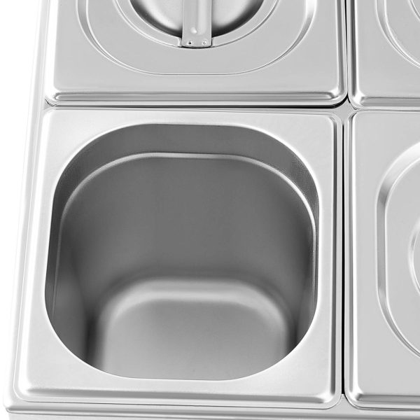 Bemar sildītāja sildītāja sildīšanas bufete 6 x gn 1/6 600 w