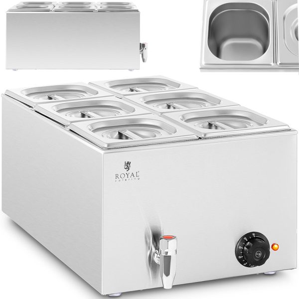 Bemar sildītāja sildītāja sildīšanas bufete 6 x gn 1/6 600 w