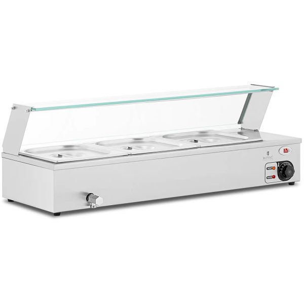 Bemar sildītāja sildītāja sildīšanas bufete ar 3 x GN 1/2 2000 W pārsegu