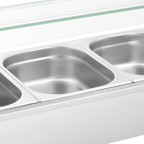 Bemar sildītāja sildītāja sildīšanas bufete ar 3 x GN 1/2 2000 W pārsegu