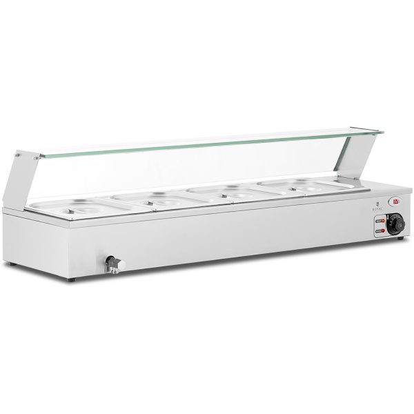 Bemar sildītāja sildītāja sildīšanas bufete ar 4 x GN 1/2 2000 W pārsegu
