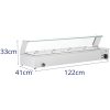 Bemar sildītāja sildītāja sildīšanas bufete ar 4 x GN 1/2 2000 W pārsegu